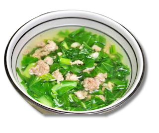 Món thêm: Canh cải thịt bằm