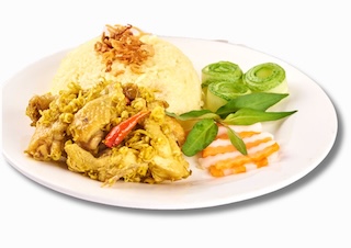 Cơm thịt gà kho xả
